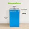Alpine Industries Square Recycling Bin, 29 Gallons, Blue Can, Circle Opening Lid, for Cans/Bottles ALP4450-KIT-BLU-C-CB - alternate 6